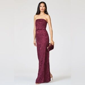 new Sachin and Babi Sophia gown in Napa - brocade strapless floral